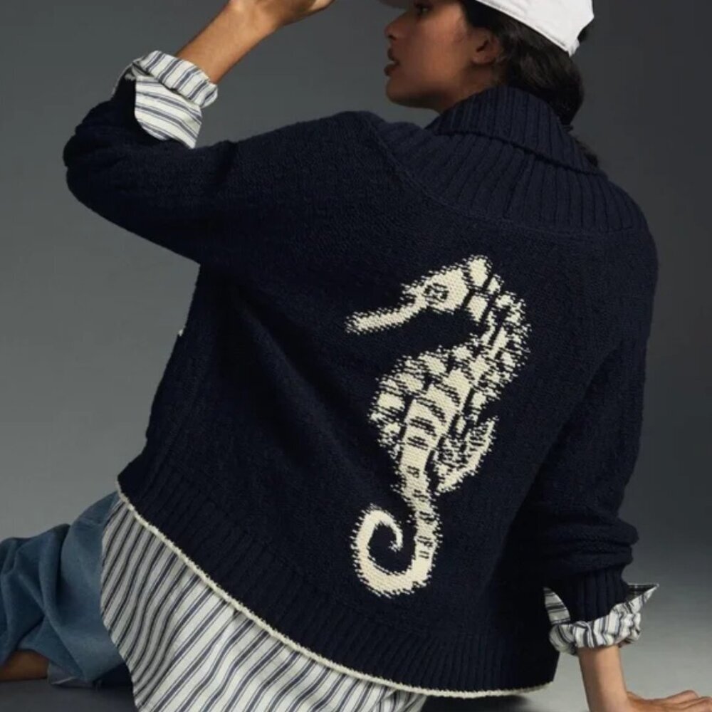 RARE Maeve x Anthropologie Seahorse Cardigan - xxs $300